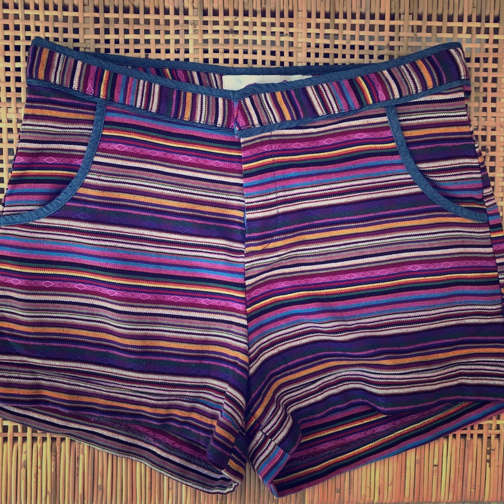 Boho striped shorts